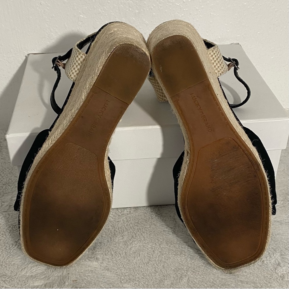 Lucky Brand Macrimay Espadrille Wedge Sandals Women’s Size 7M - Picture 7 of 10